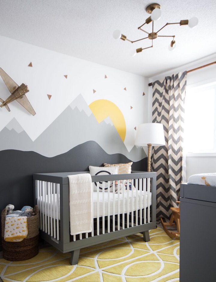 boy's baby nursery room dimming lamp