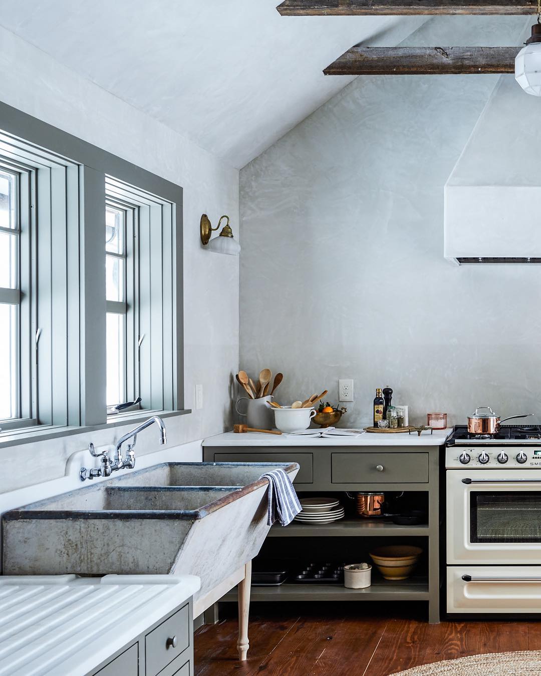 grey vintage kitchen design